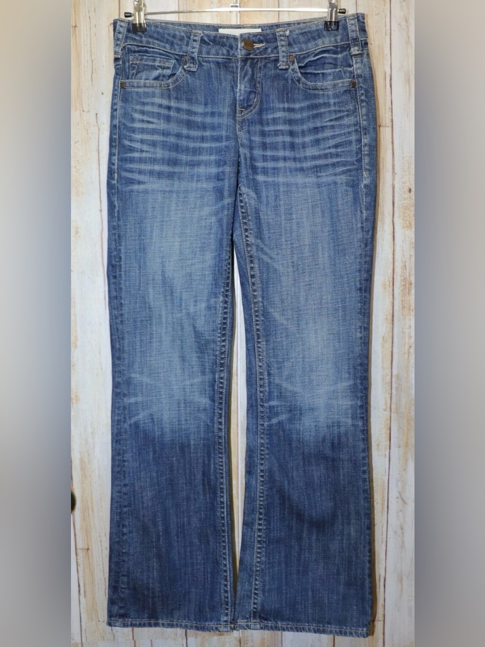 🔥 Ashlyn Boot Cut Sz 11 Short Jeans in Deep Blue YK 90s Grunge Western Maurices